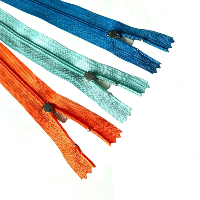 5#51-54 Cm Colorful Closed End Zipper Invisible Zipper Teardrop Type Slider for Trouser