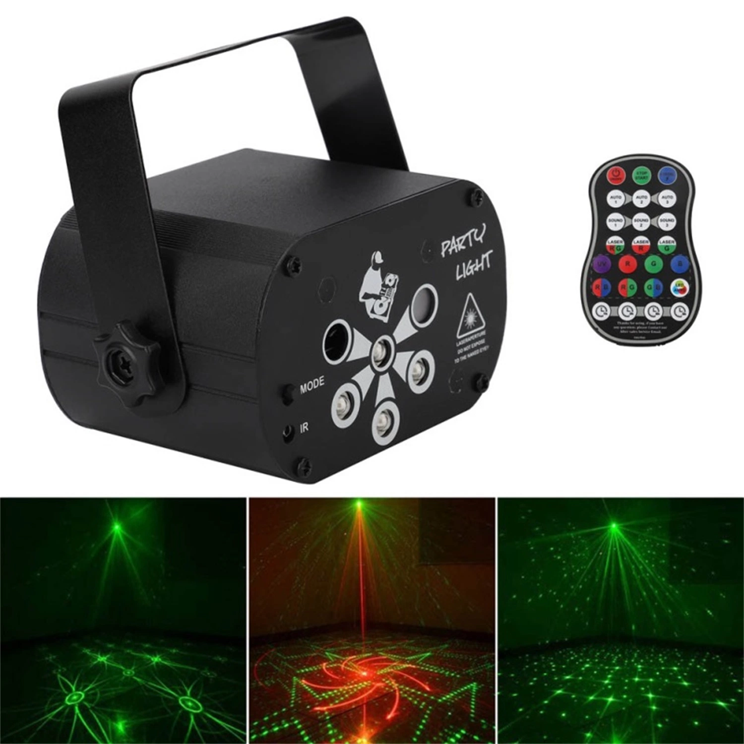 Projetor LED LED Mini RGB DJ disco Stage Light Red Lâmpada verde azul