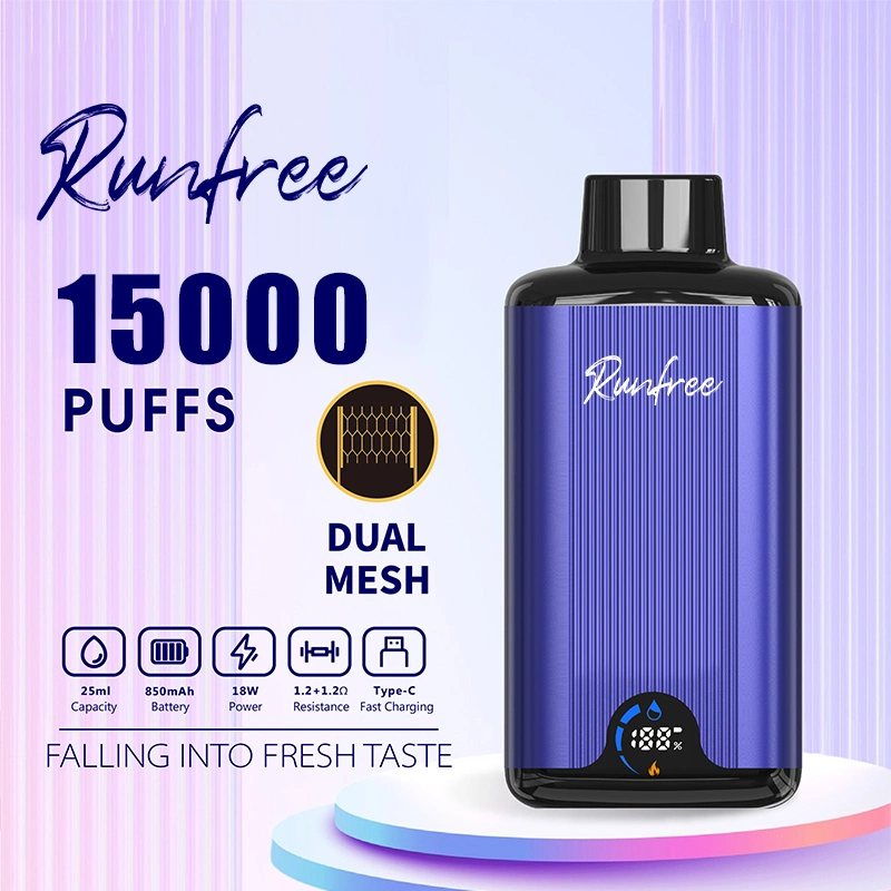 Best Power Supply Runfree15000 Puffs Big Cloud Free Shipping Cheap Rechargeable Vape Pods with Filter