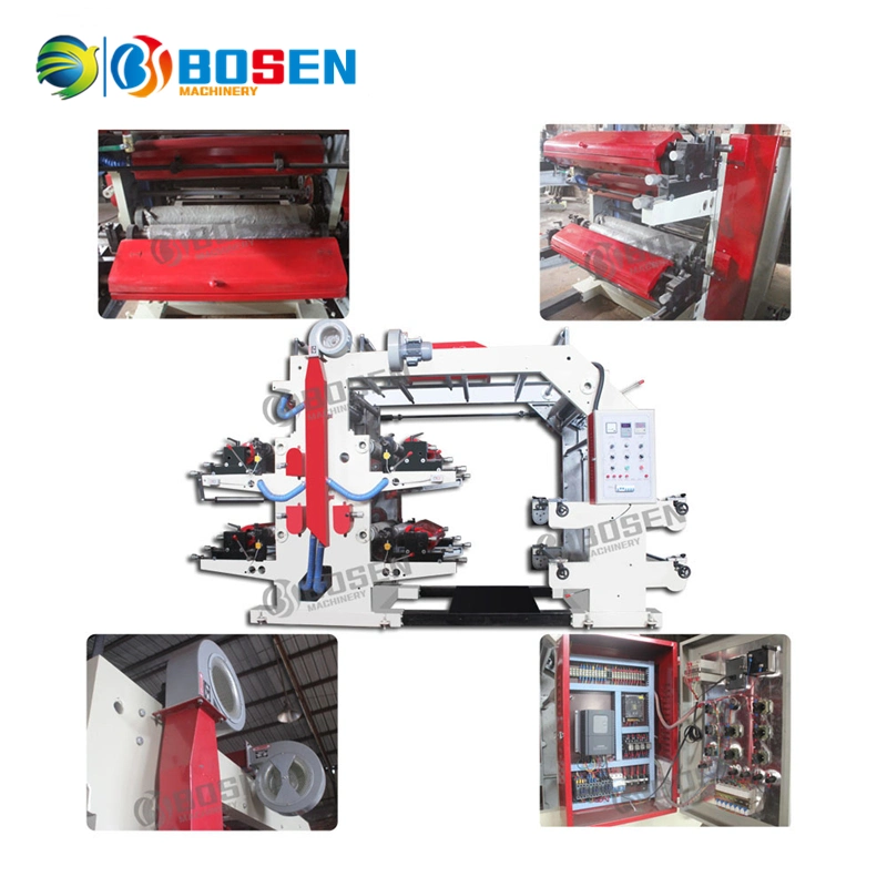 4 Colors Water Based Ink Printing Machine for Paper PE BOPP Film Non Woven Roll Flexo Printing