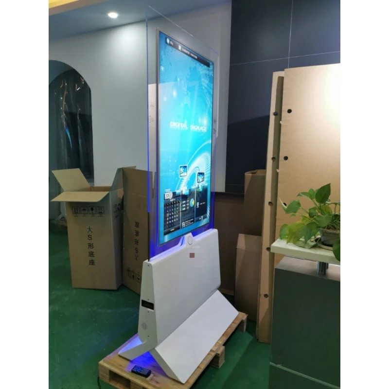 43inch Portable Sliver Base Modern Design Vertical LCD Panel Stand Advertising Display