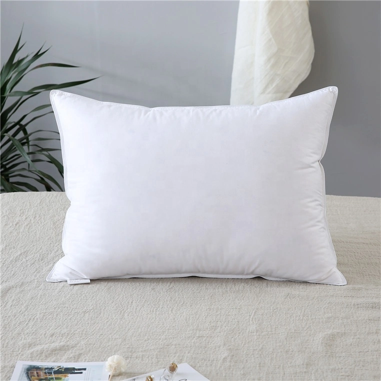 Manufacturer Wholesale/Supplier 100% Organic Cotton 3 Layers / Chambers Goose / Duck Feather Down Premium Quality Standard Size Hotel / Home Bed Sleeping Neck Pillow