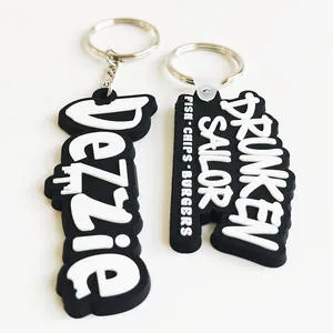 High Quality Customize Rubber Silicone Plastic PVC Key Chain Car Key Ring