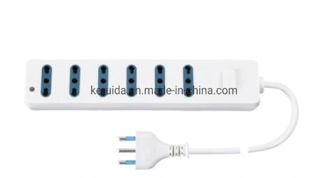 Multi-Socket Extension Power Strip with Button for Italian or Chile