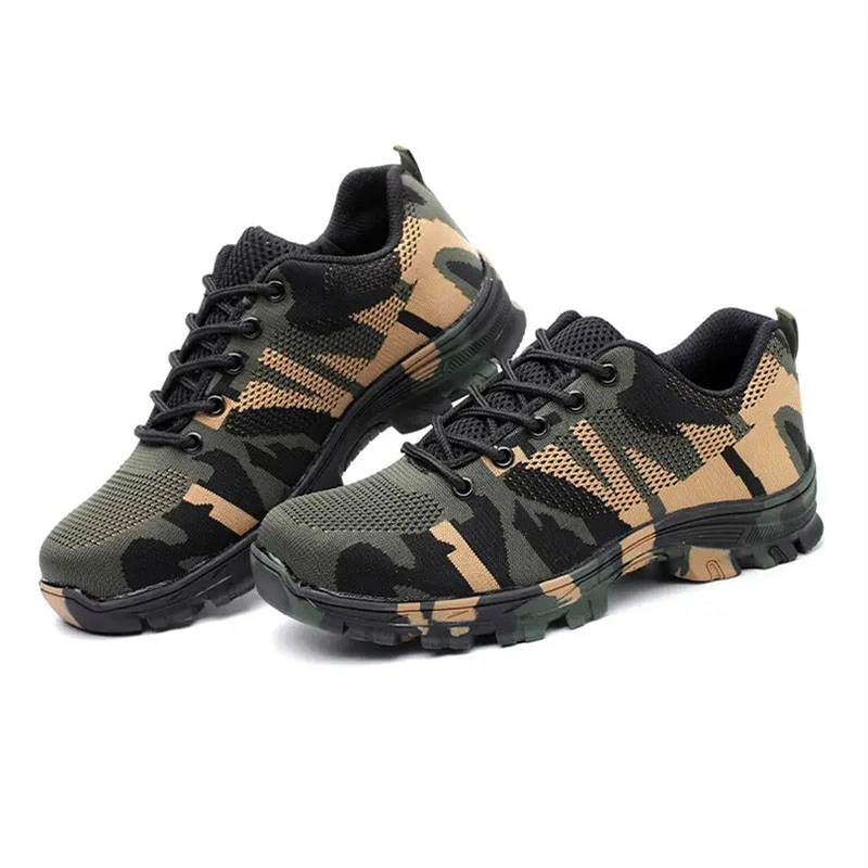 China Working Women Footwear Protective Steel Toe Tactical Climbing Sport Camouflage Security Engineering Safety Shoes for Men