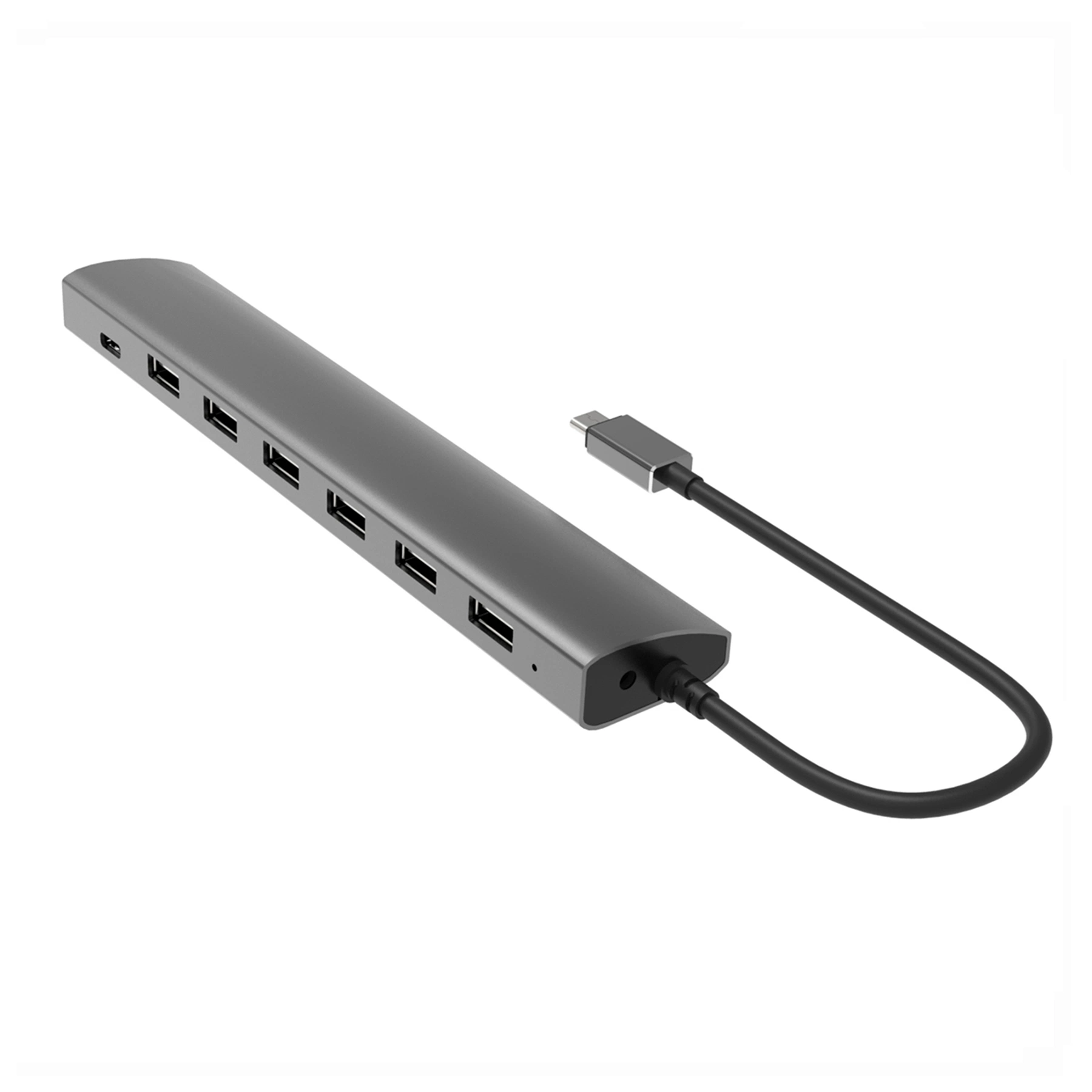 Winstars USB-C para USB 3.0 hub de alumínio de 5 gbps e 7 portas Protecção contra sobretensão