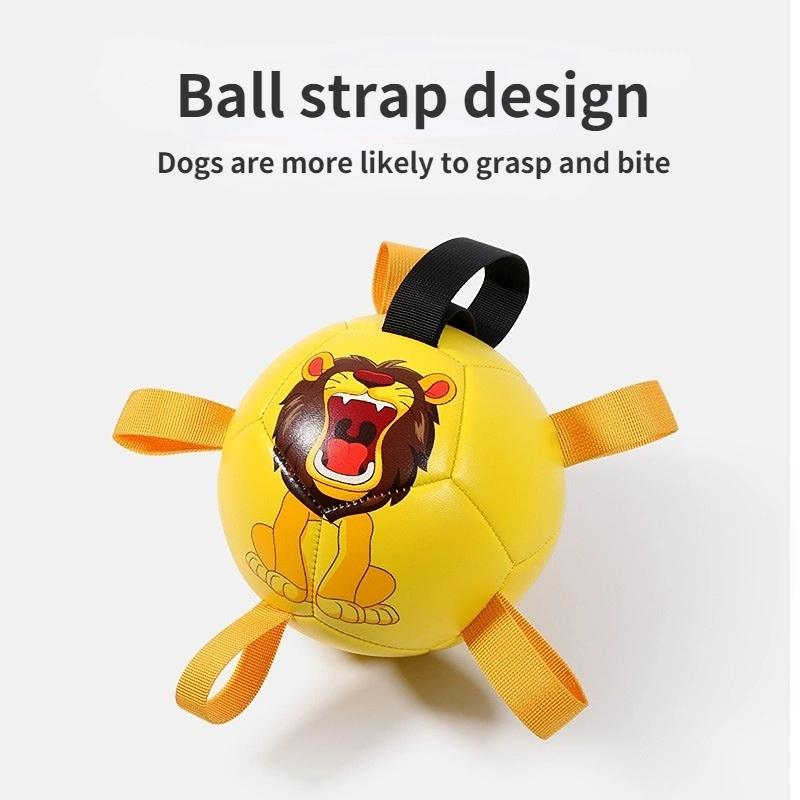 Cross Border Popular Pet Products Dog Football Toys Outdoor Training Puzzle Interactive Rope Football Pet Toys