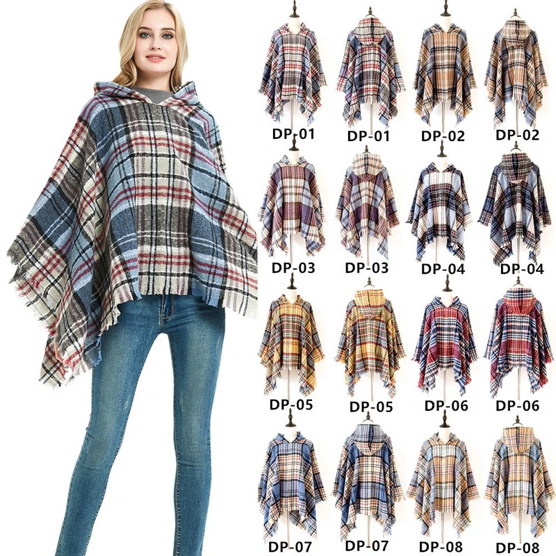 Hochwertiger Kapuzen Schal Wrap Poncho für Damen