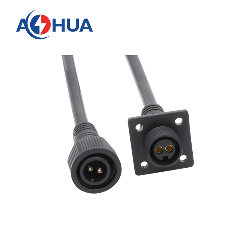 Les ventes de la Chine usine Aohua M14 M19 M23 Connecteur femelle à mâle PVC Connecteur femelle de panneau avant étanche IP65 67 pour l'extérieur de l'éclairage à LED