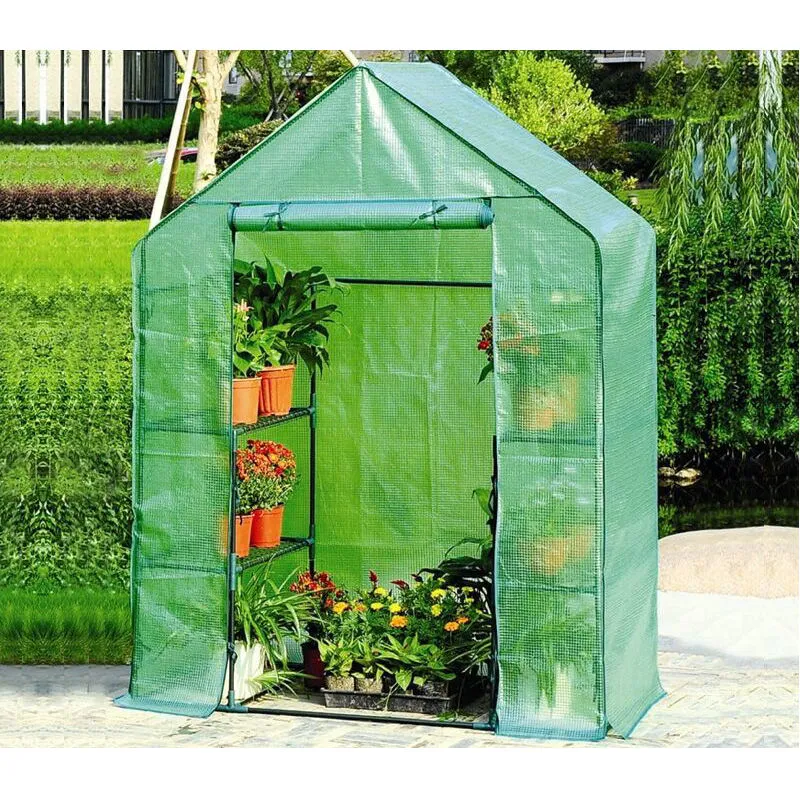 Comercio al por mayor en el interior pequeño cobertizo de jardín hidropónico Mini invernadero de flores y vegetales/frutas