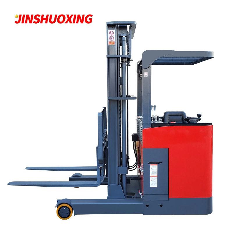 Sit-Down Electric Reach Forklift 1ton 1.5ton 2ton Electric Reach Truck for Warehouse