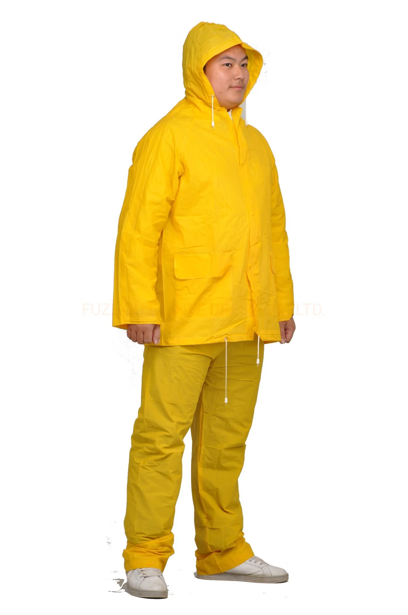 Men PVC Rainwear Reflective Safety Workwear Waterproof Suit