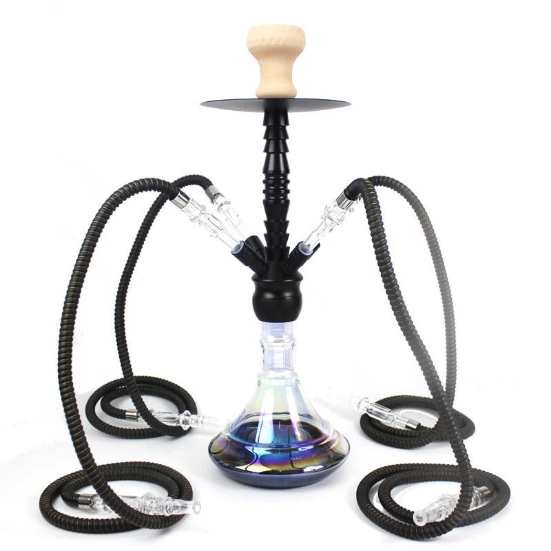 Wholesale/Supplier Aluminum Alloy Bar Use 4 Hoses of LED Hookah for Multiple Users