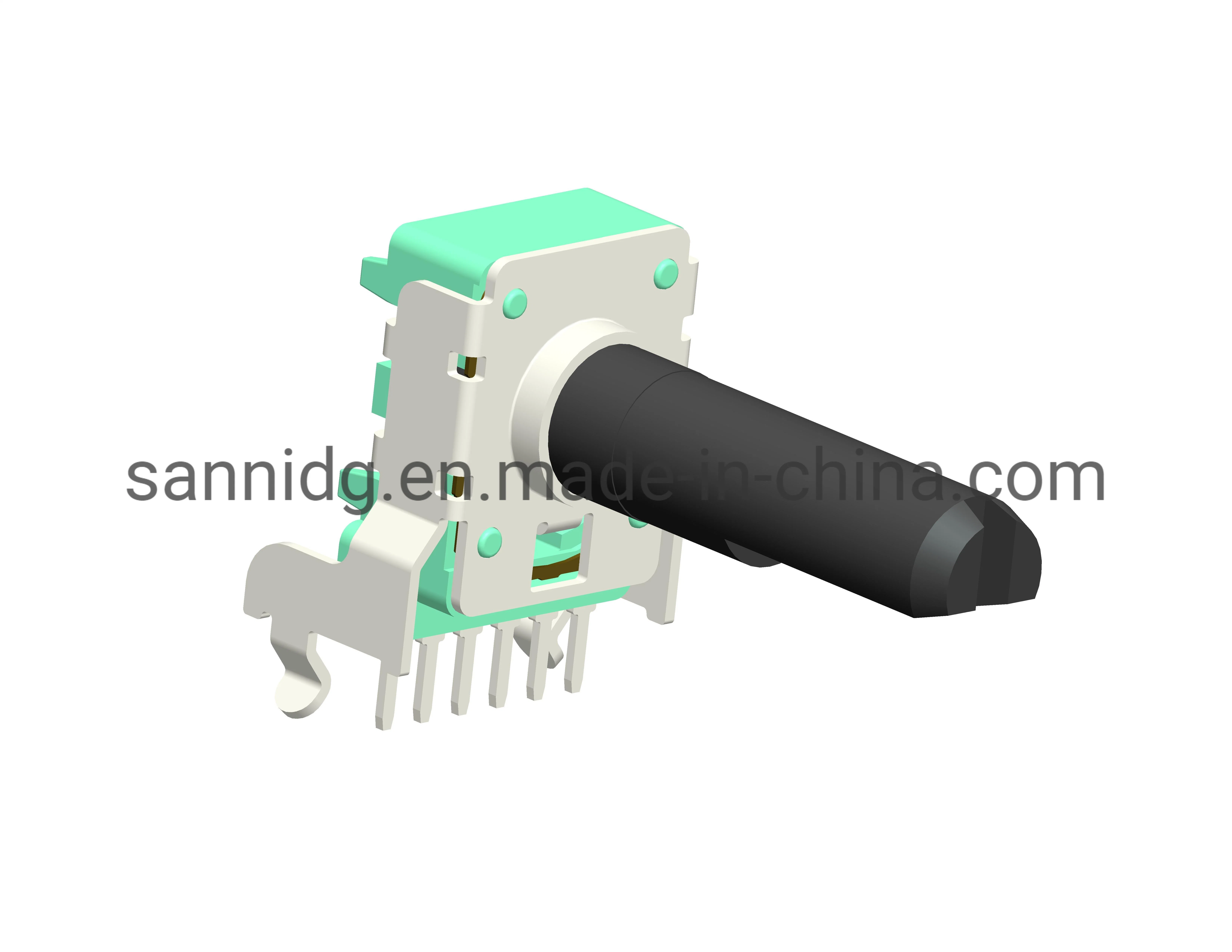 RV11111g0-Fa30b12 11mm Plastic Shaft Dual-Unit Horizontal Mounting Rotary Potentiometer for Sound Console