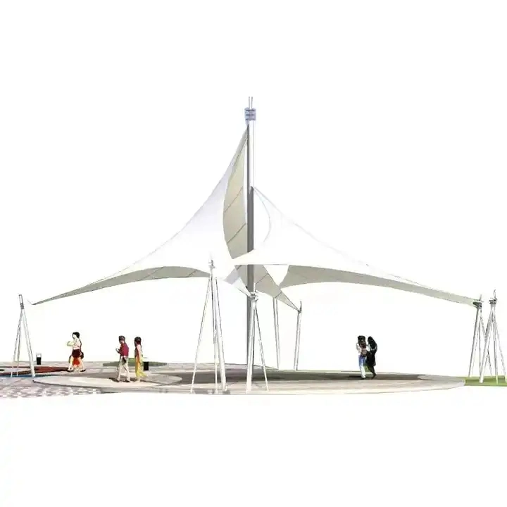 Fabrik Preis PTFE architektonische Außenlandschaft Canopy Stahl Tensile Schatten Struktur Der Gewebe-Segelmembran