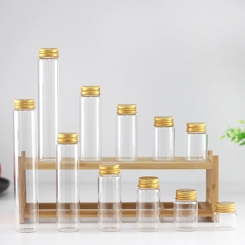 5ml 6ml 8ml 10ml Empty Glass Test Bottle Vials Borosilicate Glass with Aluminum Lid