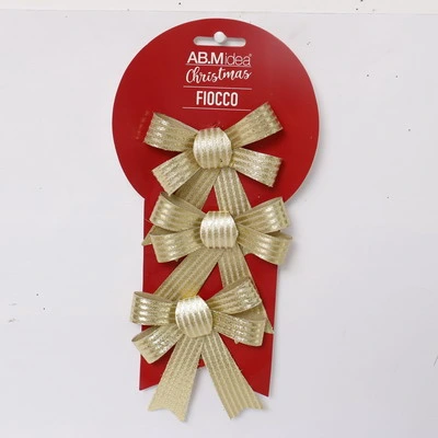 Small Size Christmas Tree Deco 10.5*10cm Gold Christmas Bows