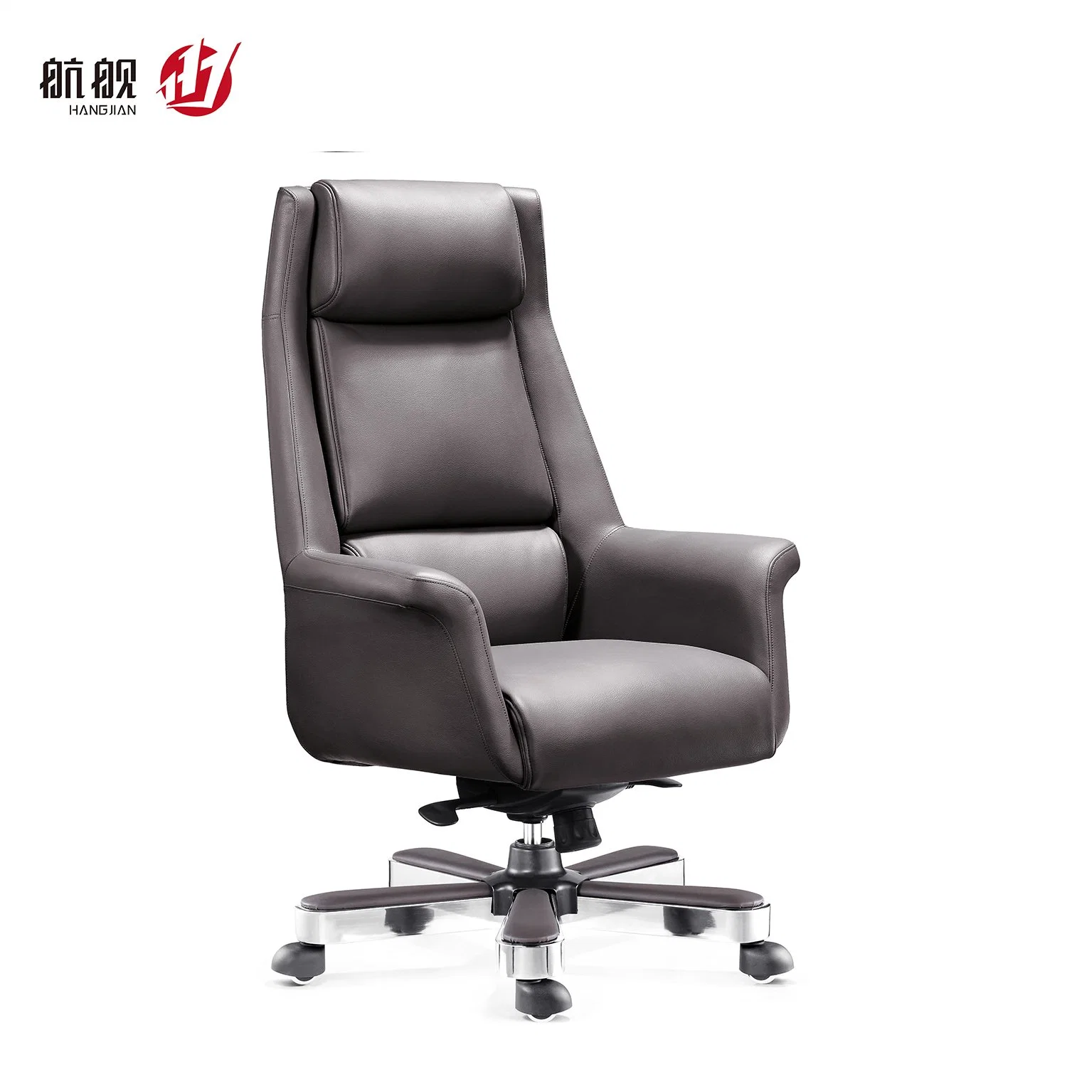 with up Down Headrest Office Boss Chair Computer Chair Ergonomic High Back Leather Chair