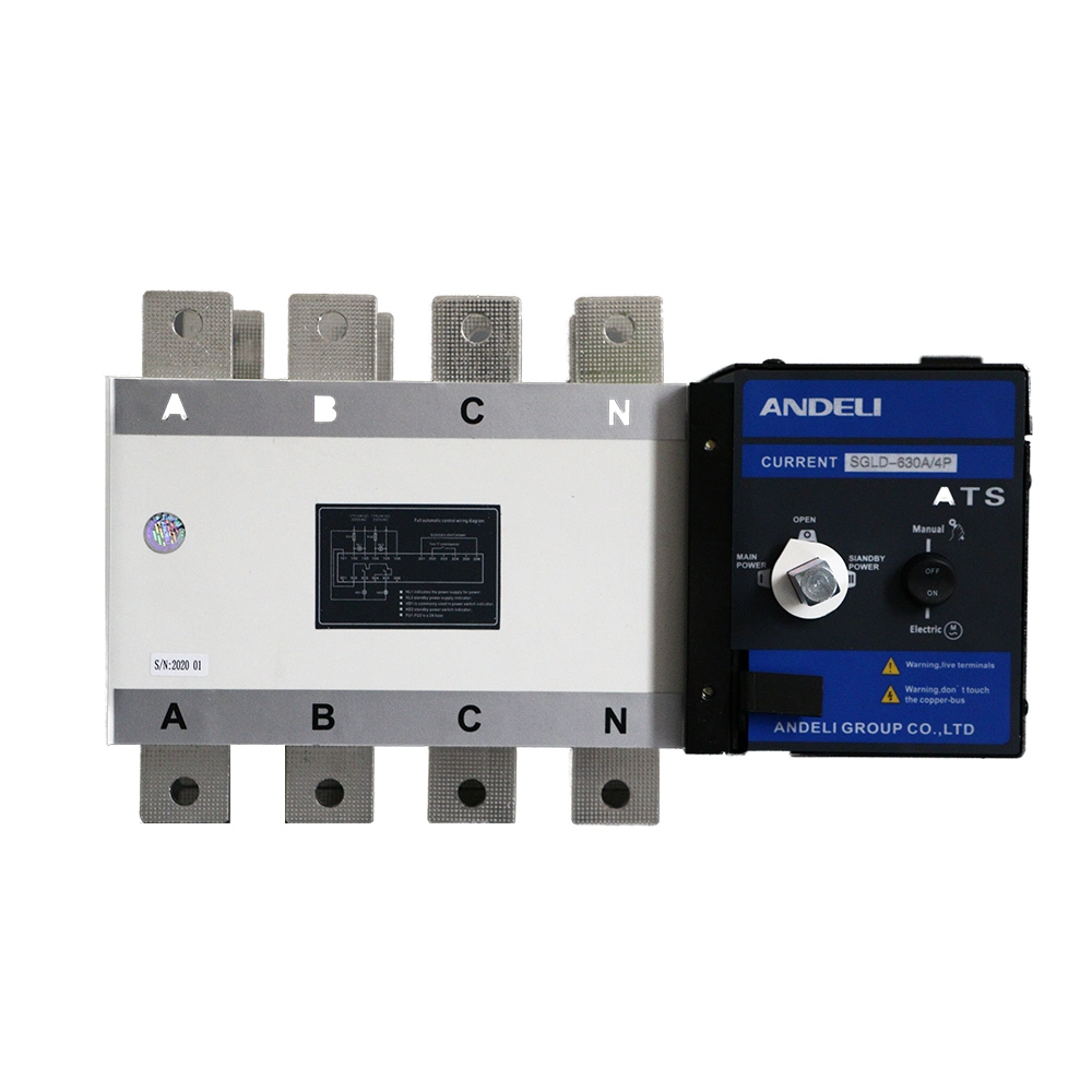 Andeli Supplier Sgld 4p Dual Power Automatic Transfer Switch 630A