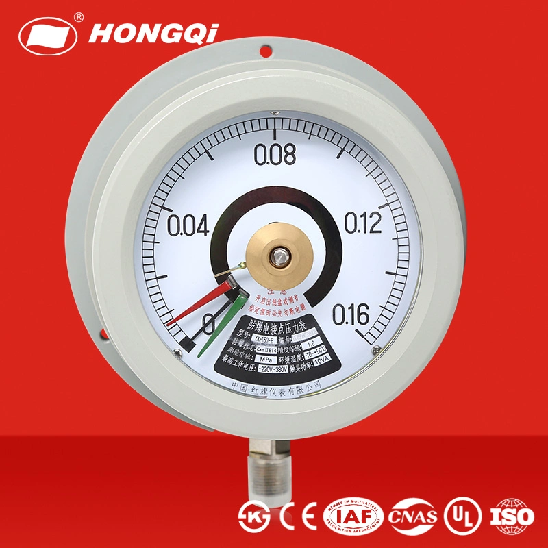 Hot Sales Electrical Contact Shockproof Pressure Gauge 160mm with Dial Back Installation