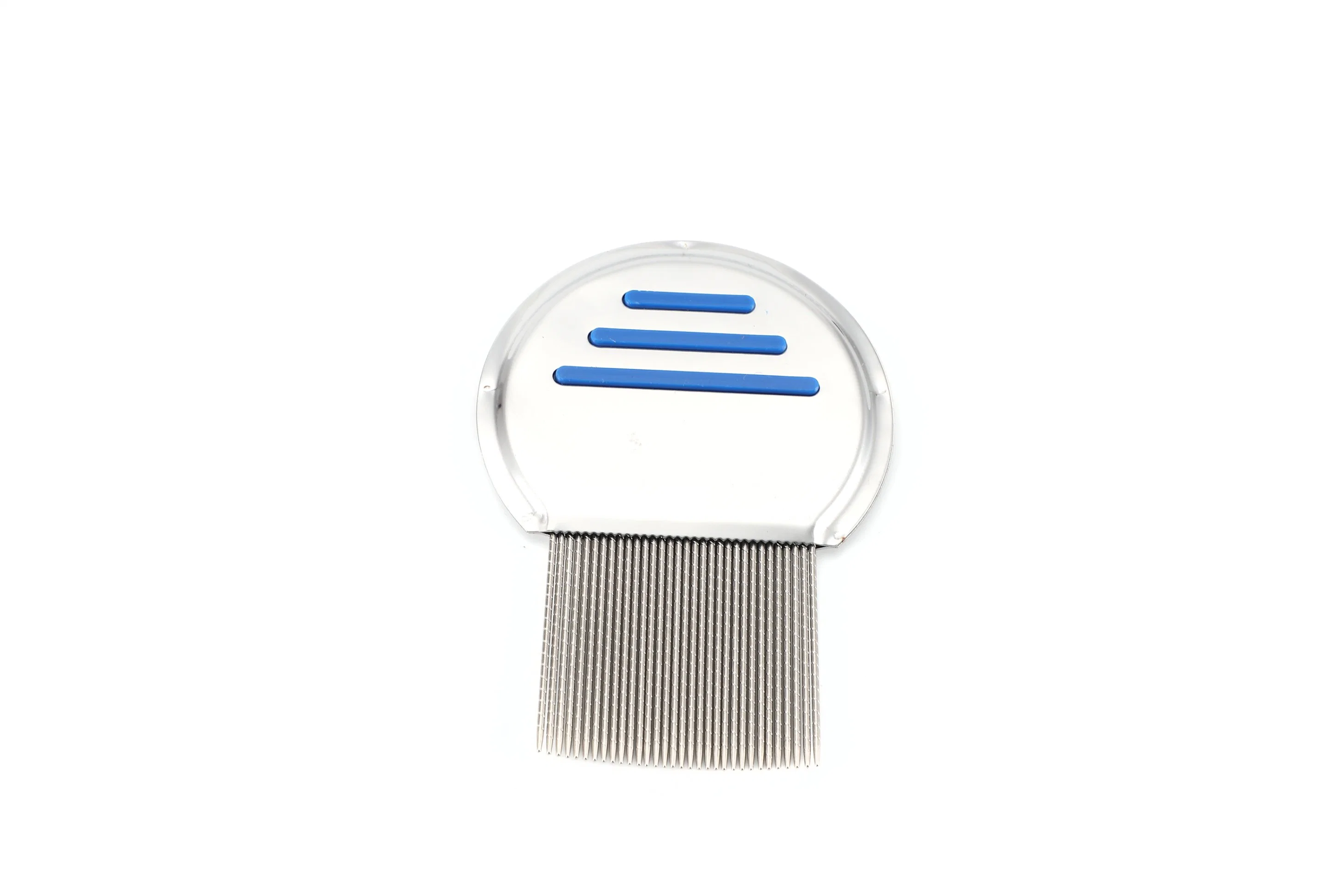 Factory Logo Customized Multi-Colored Stripes Welded Pins Stainless Steel Pet Dog Comb for Lice/Flea/Louses Clean