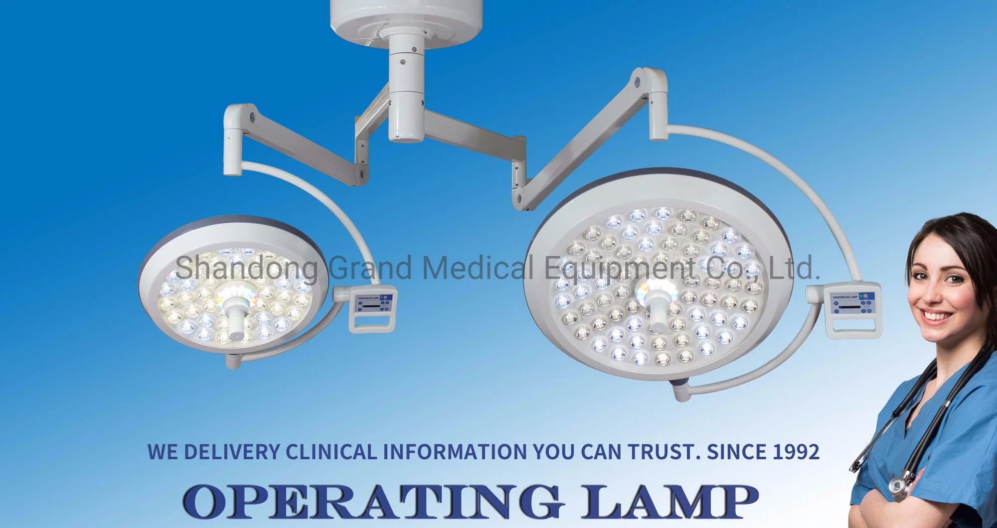 Operation Theater Light Surgery Lights Surgical Operation Illumination Lamps Double Arms Shadowless Surgical LED Light