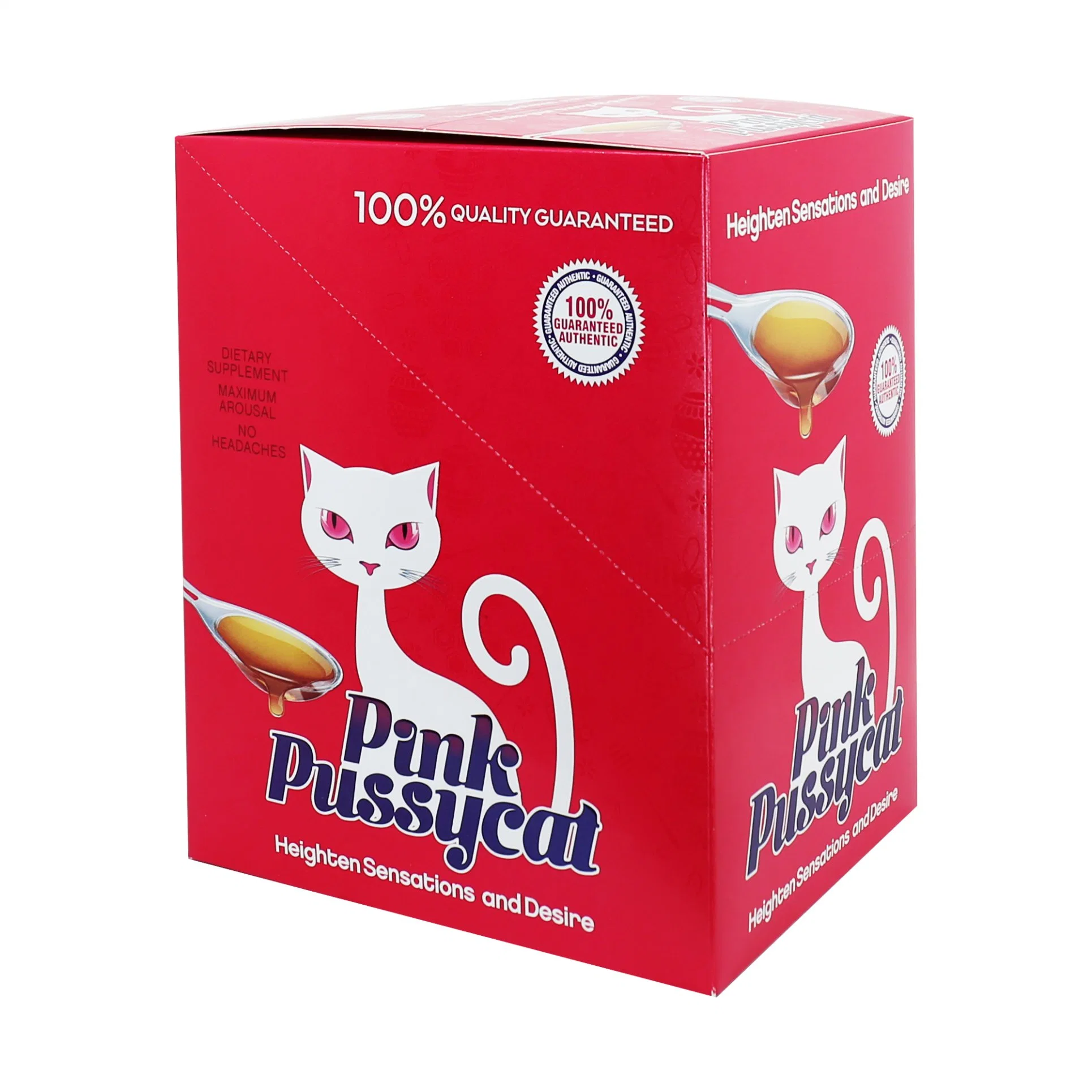 Spoon Design Easy to Drink Display Pink Pussy Cat Honey