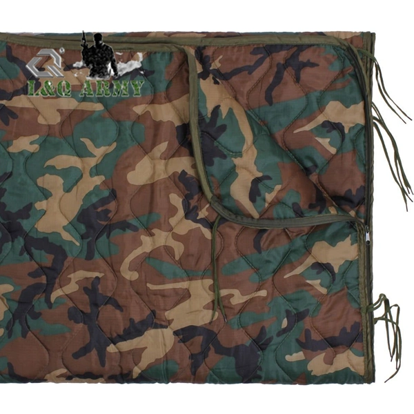 Camo Poncho Liner with Zipper Military Blanket Cover Woobie