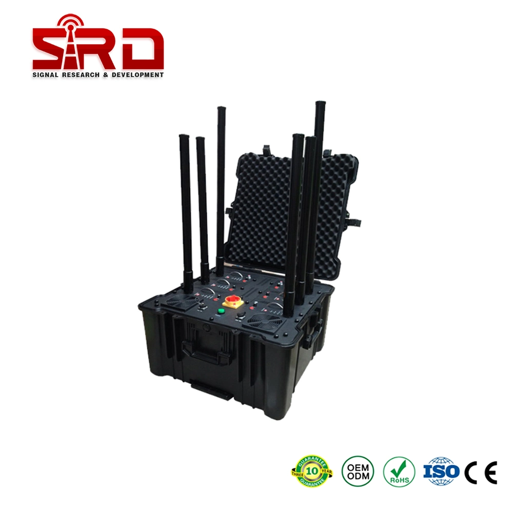 RF signal 540W Pelican VIP Protection 6 هوائيات DDS المحمولة درع القنبلة