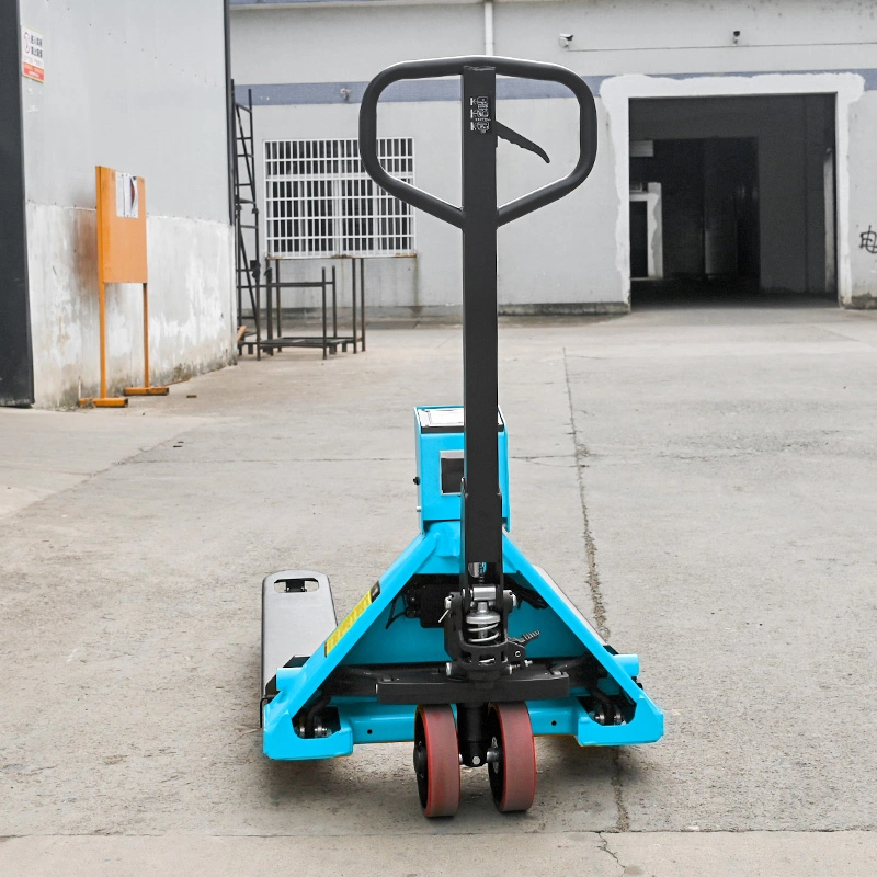 Hand Pallet Jack Forklift Powered Pallet Truck Scale Digital Weight 2ton