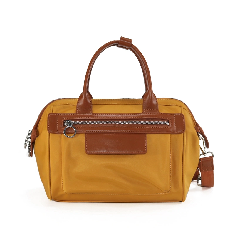 Fashion Nylon Handbag Women with Long Strap Large Capacity Color Contrast