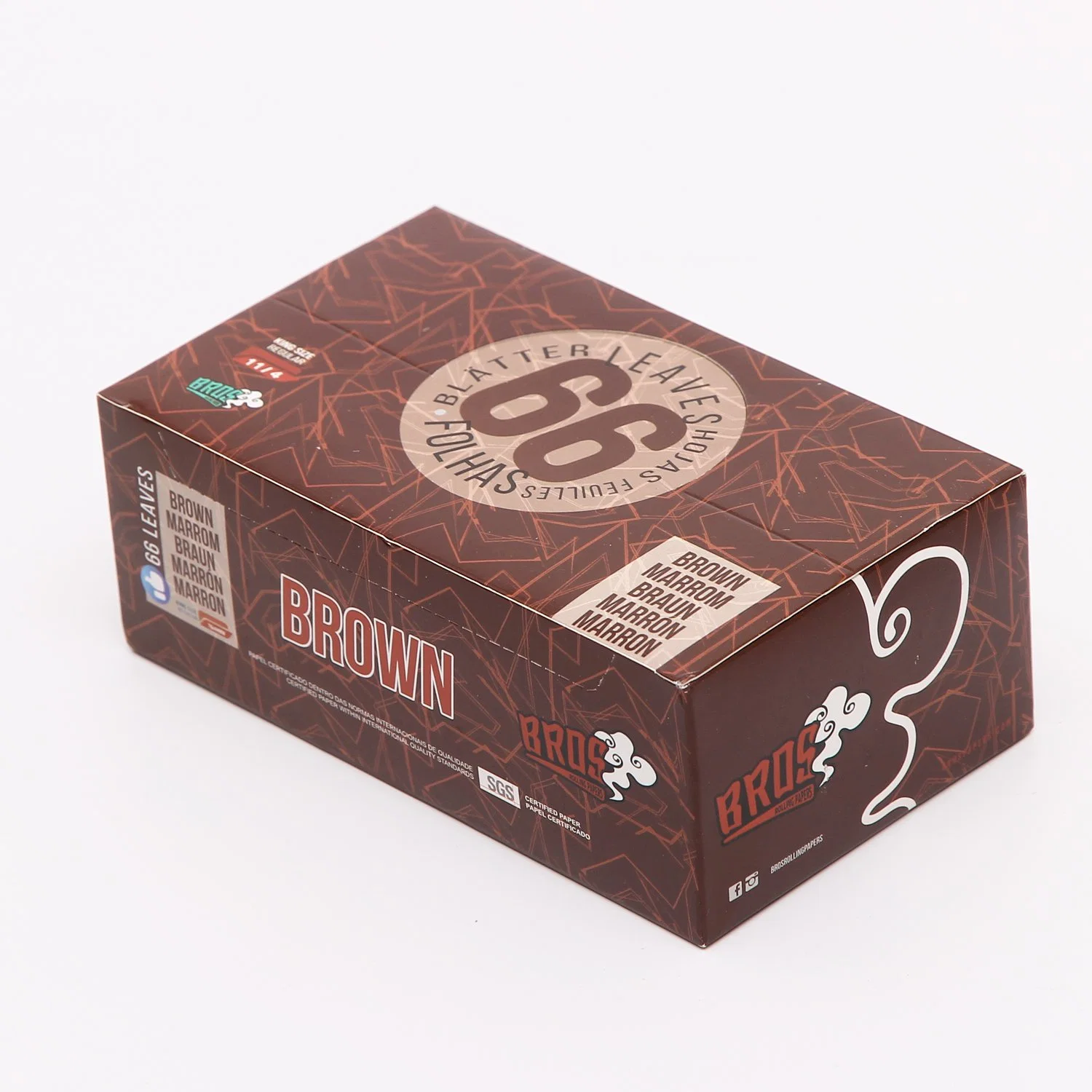 Bros 66 Rolling Paper 40 Booklet Special Paper Factory Price 78*44mm Unbleached Paper Arabic Gum