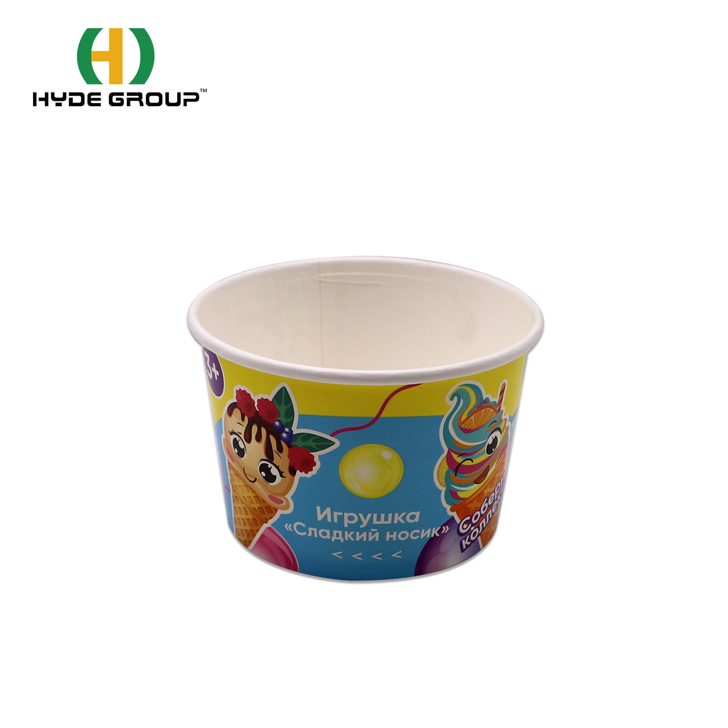 20oz para llevar agua potable fría Bowl tazas de helado de yogur de vasos de papel