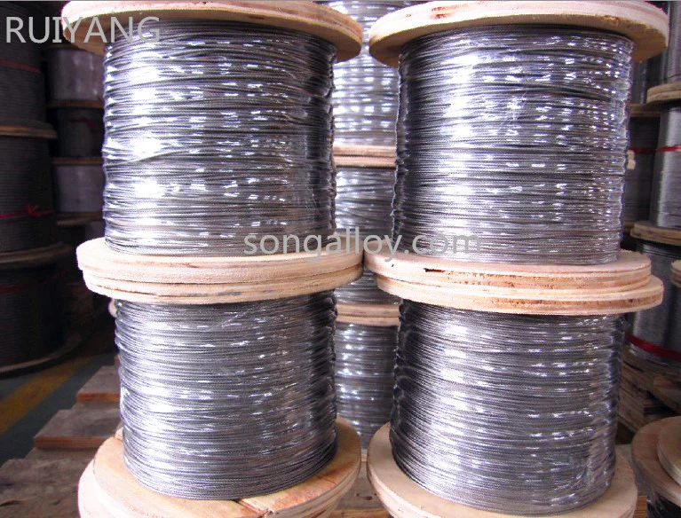 AISI304 Stainless Steel Cable 7*7 Aircraft Cable