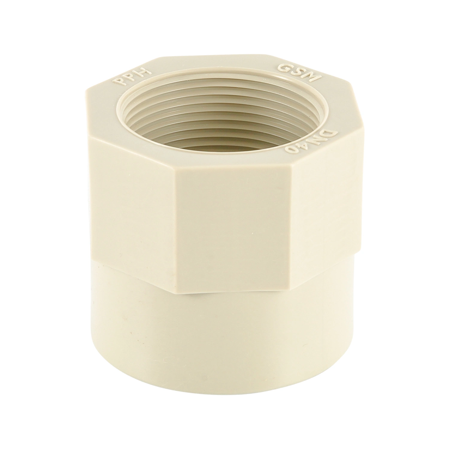 Pph Pipe Fittings Plastic Welded Female Head Adapts to Imported Raw Materials for Valves