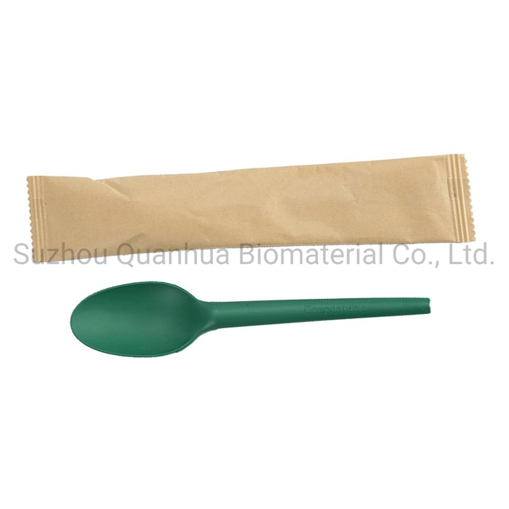 Original Factory 100% biodegradable Fork CPLA compostable Disposable Knife y. Cuchara