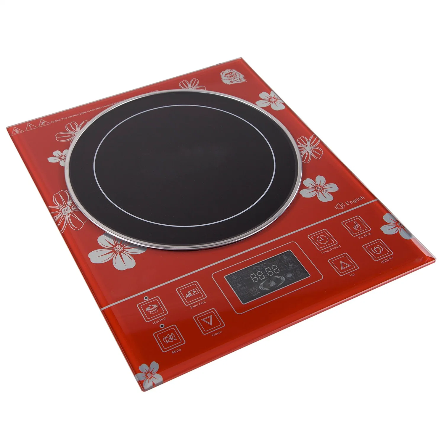 Bangladesh  2200W stainless steel ring tempered glass induction cooker