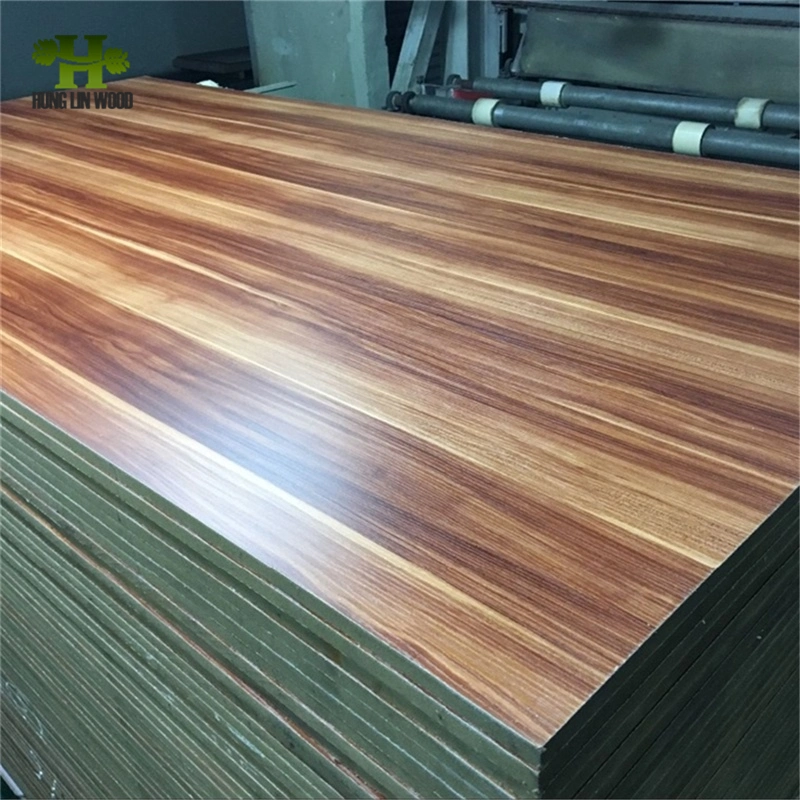 18mm MDF para muebles con cara de melamina de grano de madera