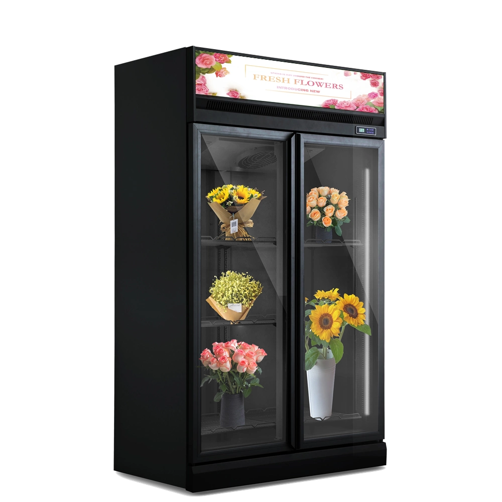 Nuevo estilo México Flor de tomillo fresco de una sola puerta sala de mantenimiento de la pantalla con motivos florales refrigerador