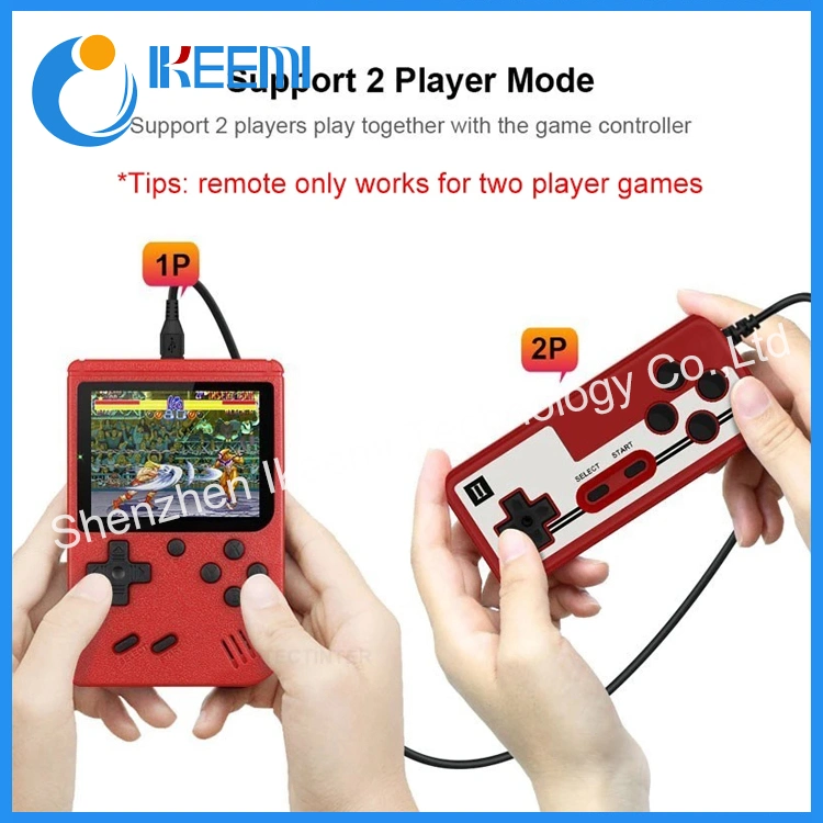 مشغل ألعاب LCD 8 بت 3.0 بوصة من نوع Retro Portable Game Console 400 لعبة مدمجة للأطفال