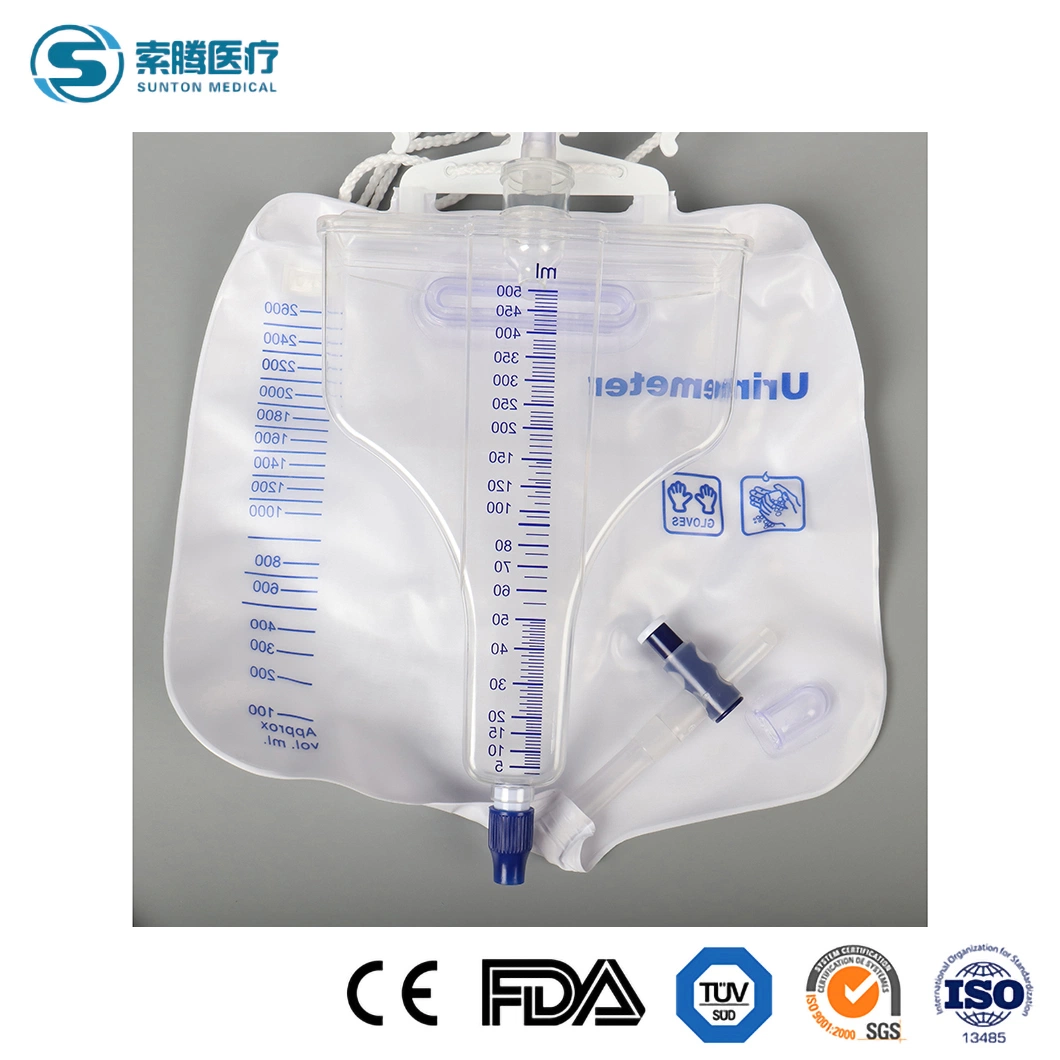 China Bolsa de sangre mayorista Sunton Urología y drenaje de los productos médicos de los proveedores de material de PVC Bolsa de orina 2000ml bolsa de drenaje urinario de lujo en bolsa para la recogida de orina