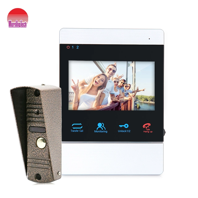 Doorbell Home Security 4.3 Inch Hands Free Interphone Video Doorphone