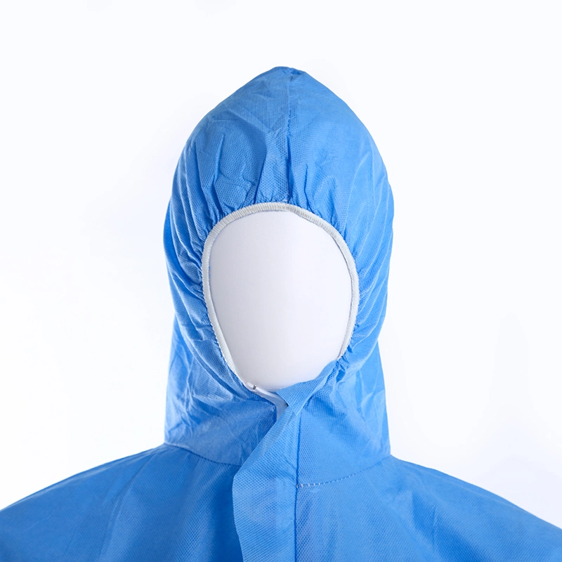 SMS/Microporous/PP/ Nonwoven Fabric Safety Disposable Full Protection Coverall