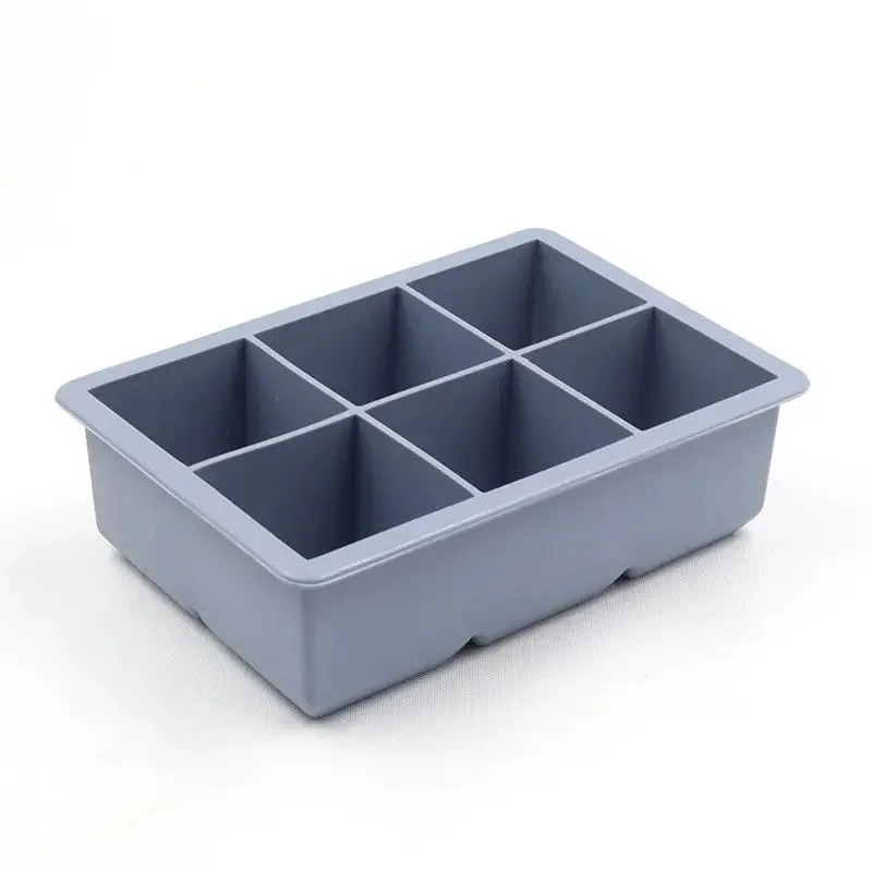 Food Grade Factory Price Customized Pastel Colors 6 Cavity Custom Portable Ice Tray Ice Mold with Lid