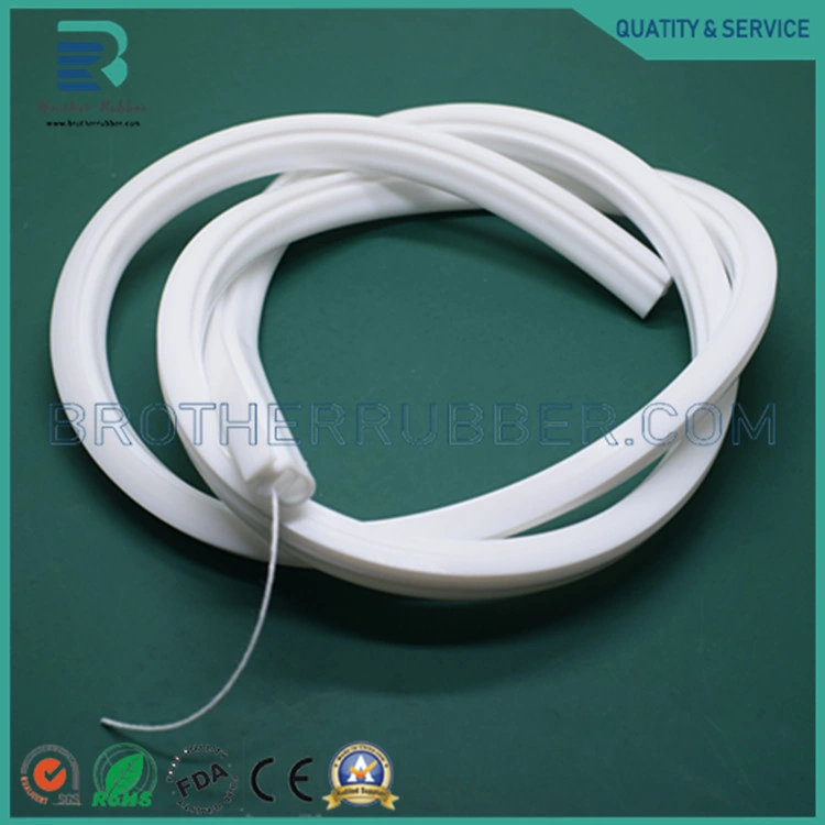 High quality/High cost performance  Transparent Rectangular Silicone Tube for LED Strip