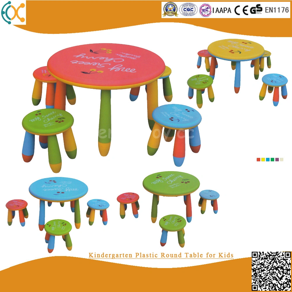 Children Study Table Kindergarten Plastic Small Round Table for Kids