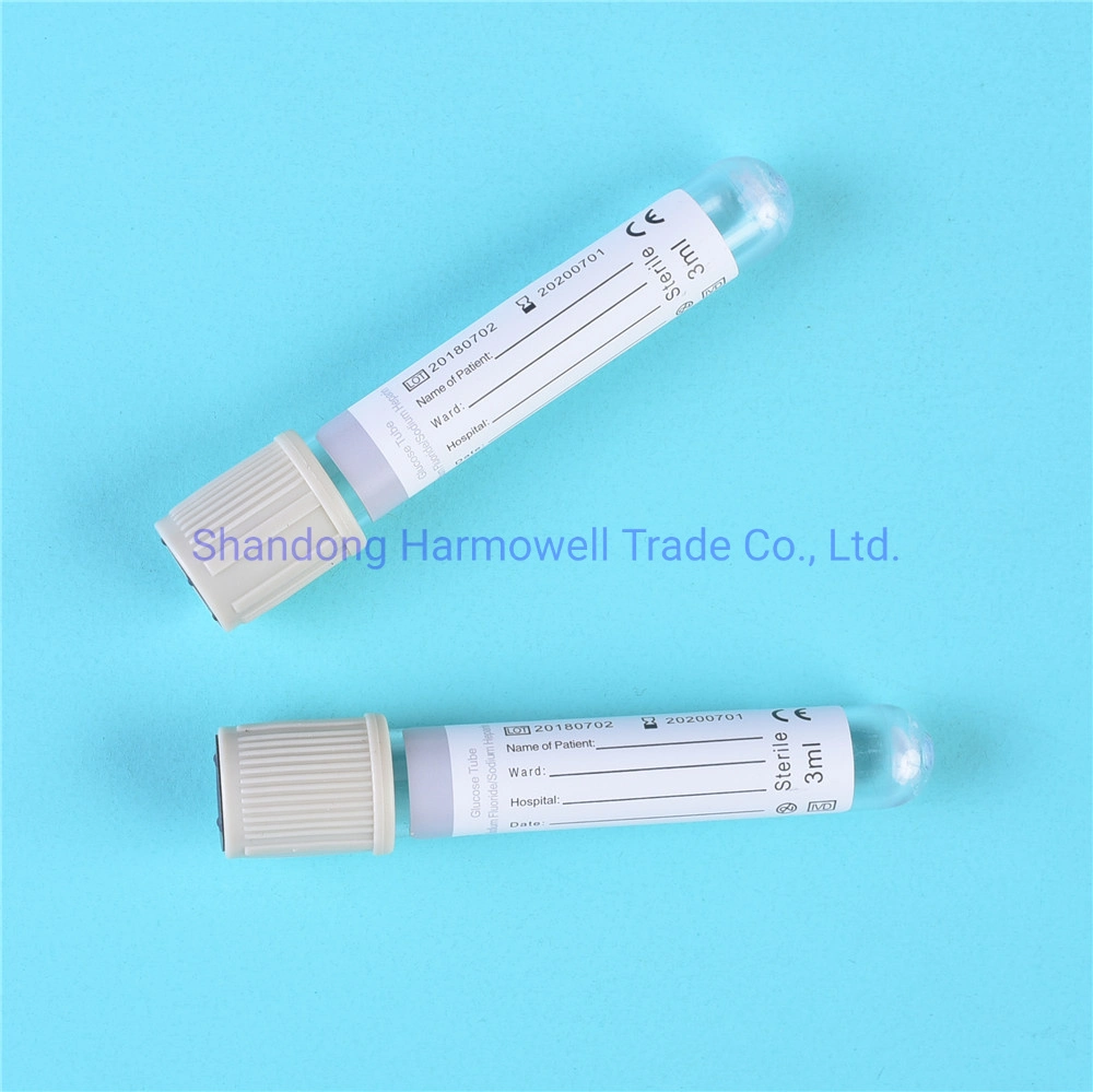 Medical Disposable K2 K3 EDTA Tube Lavender Vacuum Blood Plain Collection Test Tube