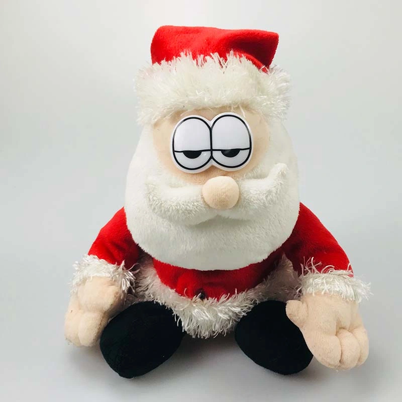 Christmas Gifts 25cm Plastic Eyes Soft Stuffed Toy Lovely Plush Santa Claus