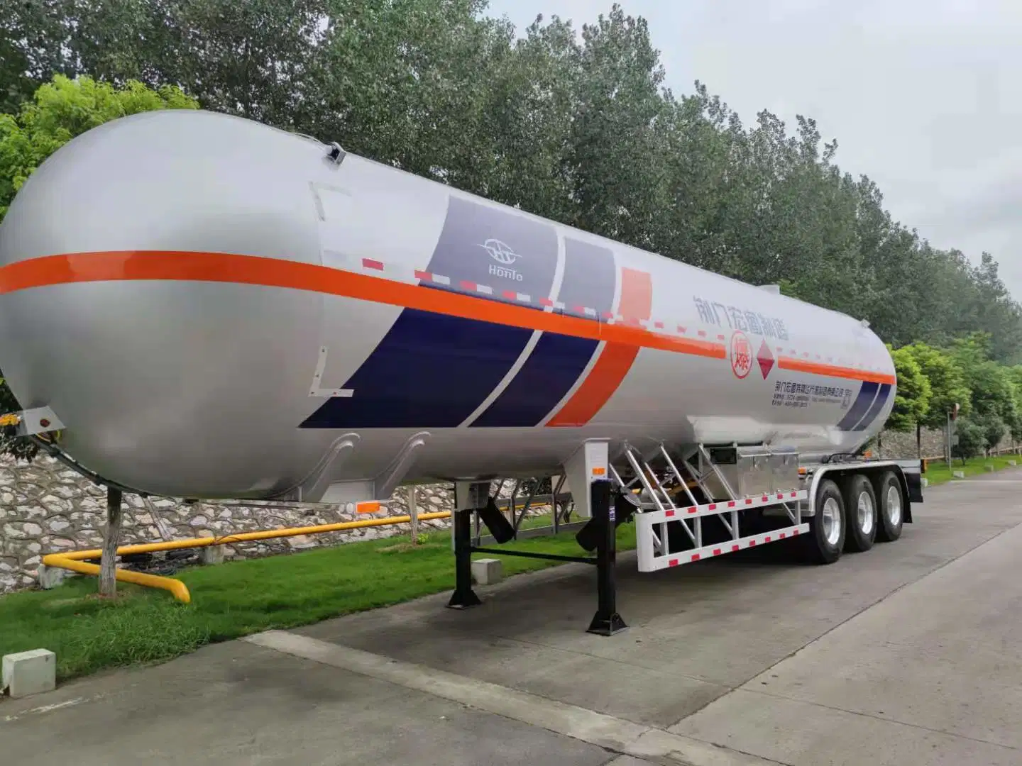 3axles LPG High Volume Trasnportation Tanker LPG Semi Trailer for Gas Plant