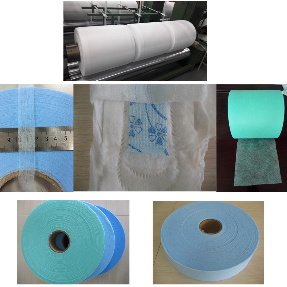 Lady serviette hygiénique et des couches pour bébés Adl de matières premières en provenance de Chine